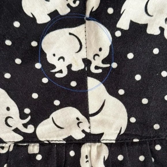 Anthropologie Porridge Elephant Print Strapless Dress, Size 6 - Picture 12 of 13